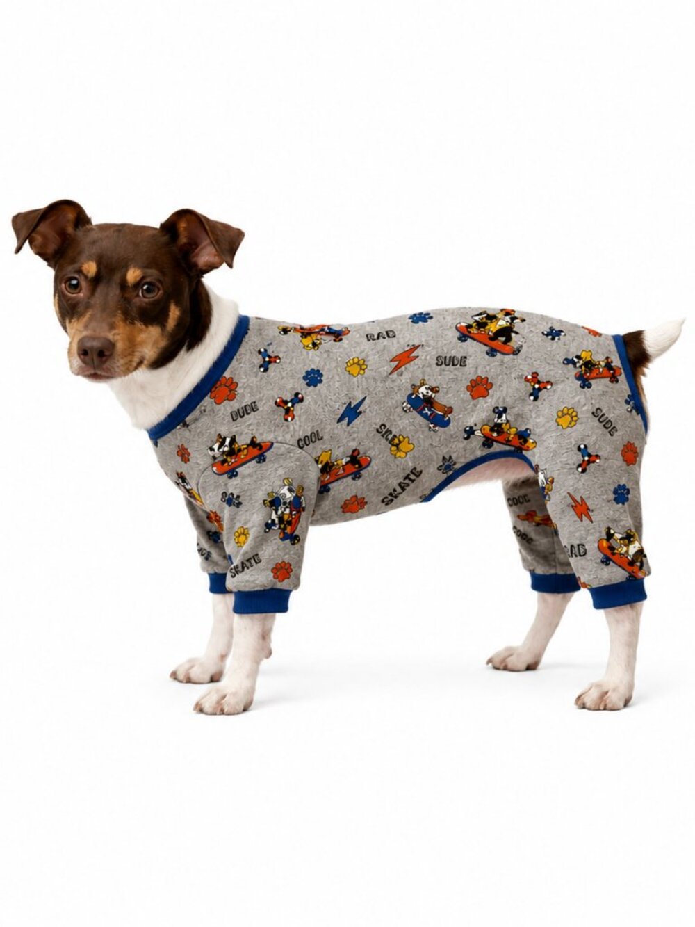 Unbranded Blue/Gray Graphic Doggie Pajamas